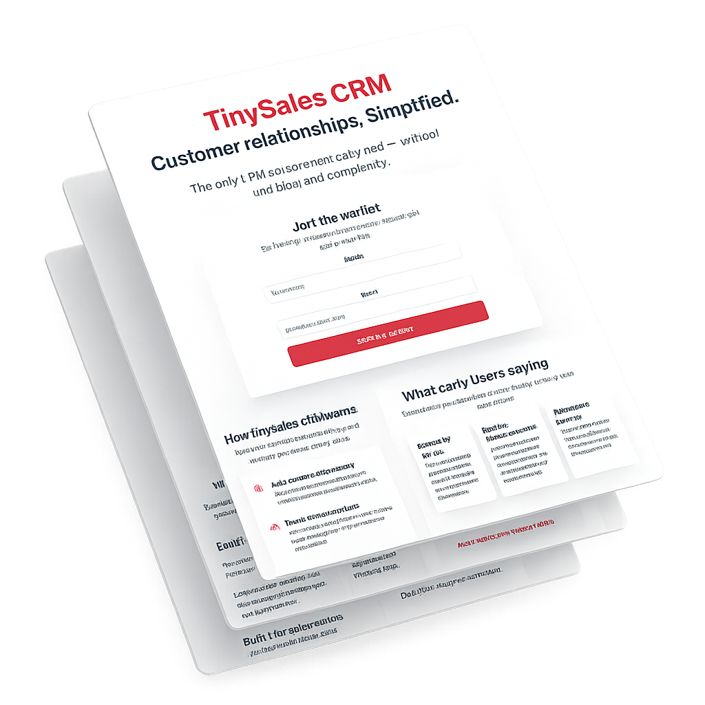 TinySales CRM Template